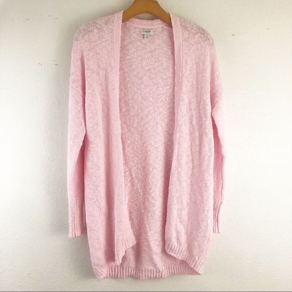 J.crew Cotton blend pink open cardigan size XS - Picture 2 of 5